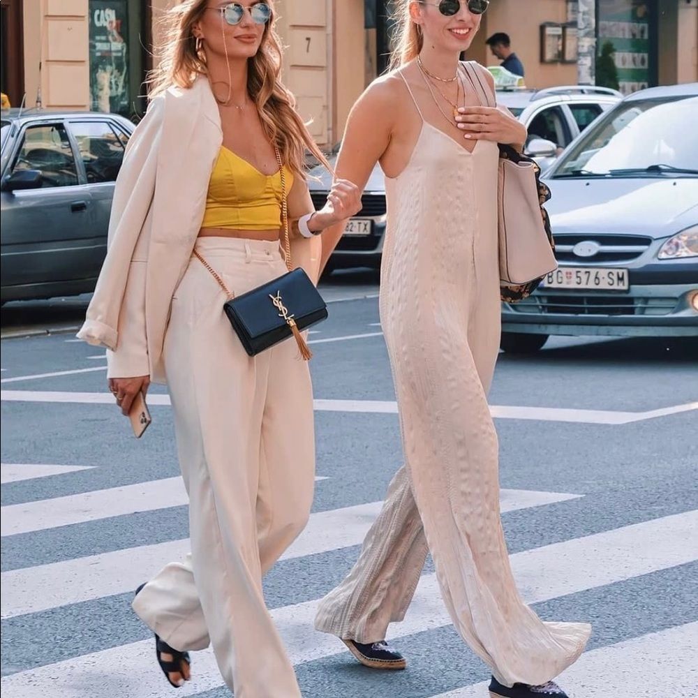 NWT ZARA LONG FLOWY JUMPSUIT